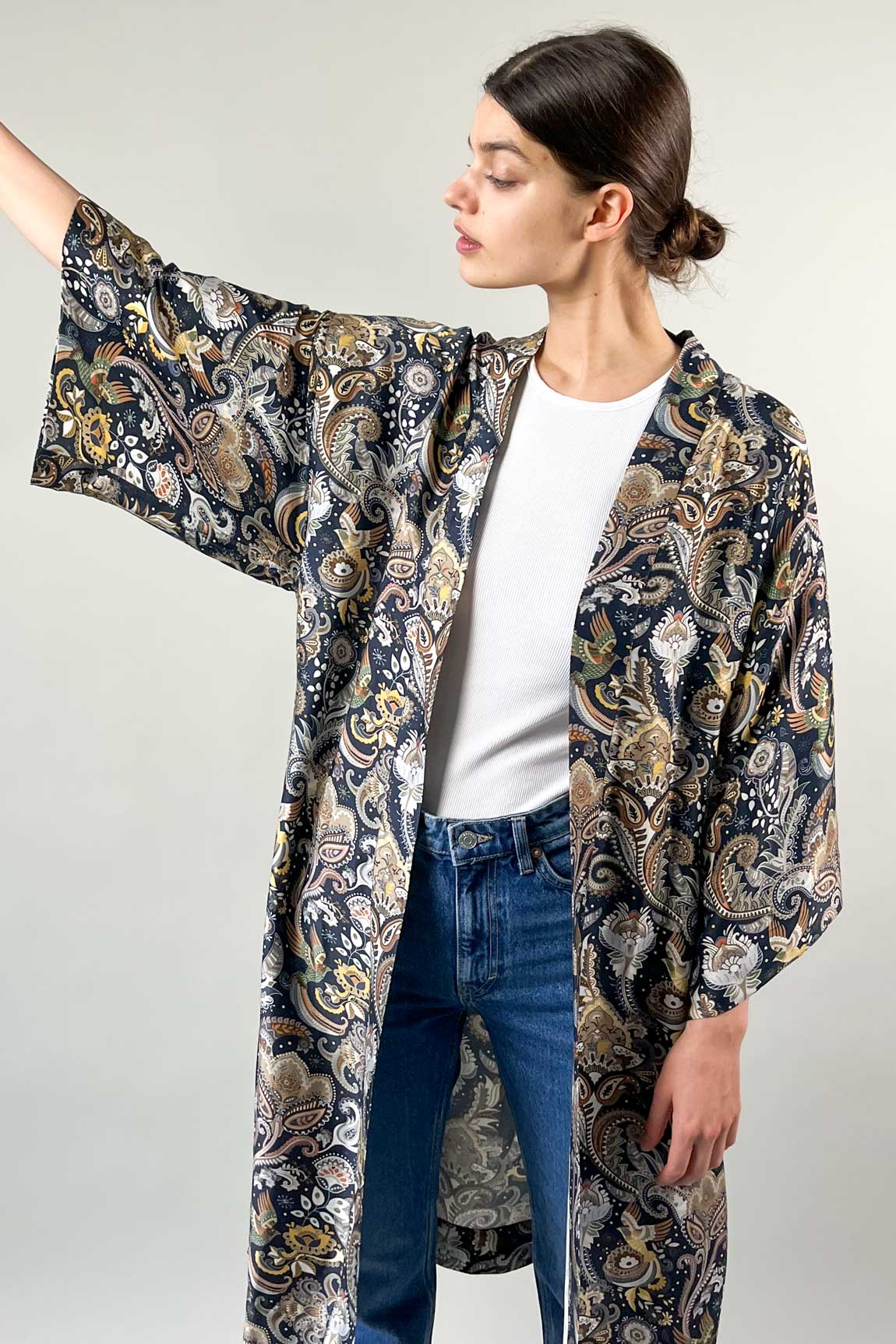 bird Cupro Kimono